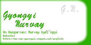 gyongyi murvay business card